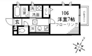 代々木上原駅 徒歩12分 1階の物件間取画像